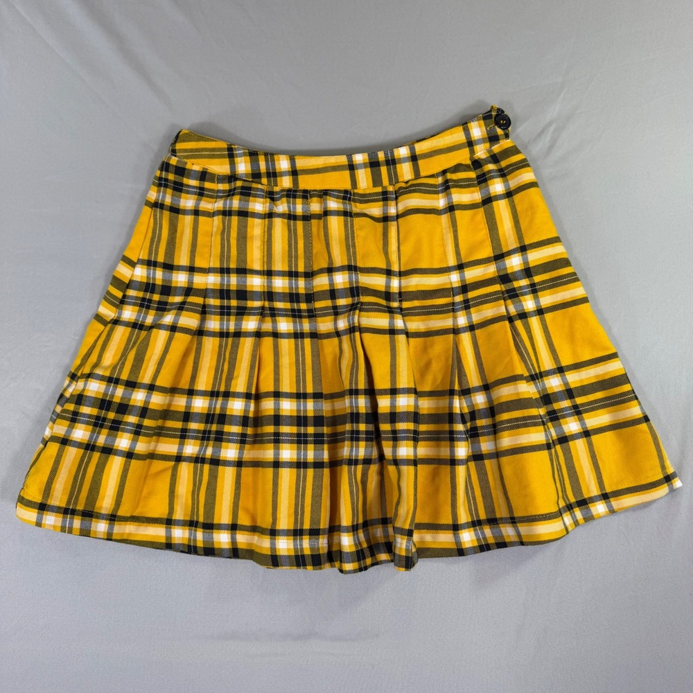 Plaid Pleated Mini Skirt Side Zip Schoolgirl Small Clueless Y2K 90s Grunge Punk
